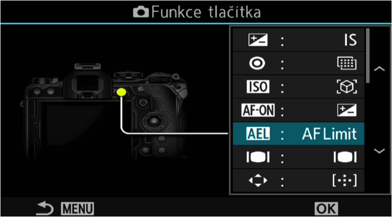 AF Limit = omezovač AF
