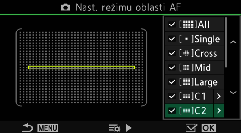 C1 - C4 si můžete nastavit podle libosti