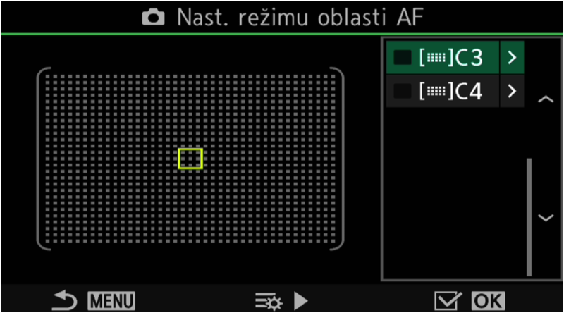 C1 - C4 si můžete nastavit podle libosti